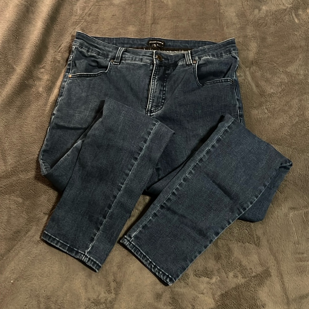 Universal Standard Seine Mid Rise  Skinny Blue Jean Size 10 Long